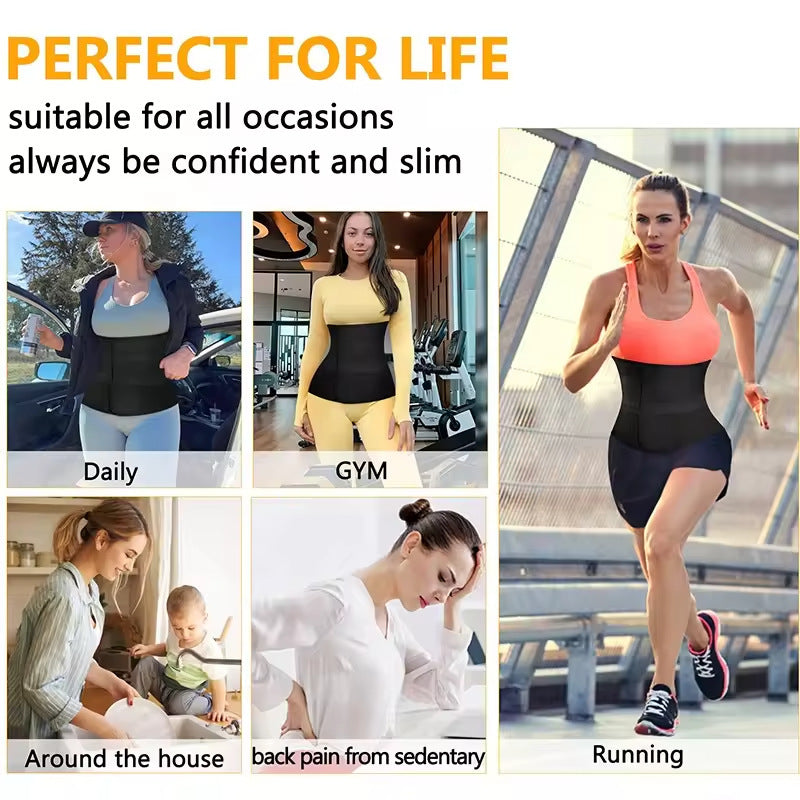 Cross-border hot-selling men's and women's plastic belts, sports and fitness, waist trainers, tight abdominal belts, slim sweat belts