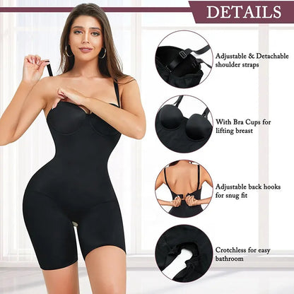 Cross-border hot sale body shaping jumpsuit suspender can be worn outside, waist, abdomen, buttocks, buttocks, slimming sports shapewear