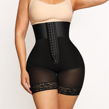 Cross-border new European and American plus-size body beauty postpartum shaping shapepants 3-breasted high-waisted tummy tuck and buttocks tuck pants