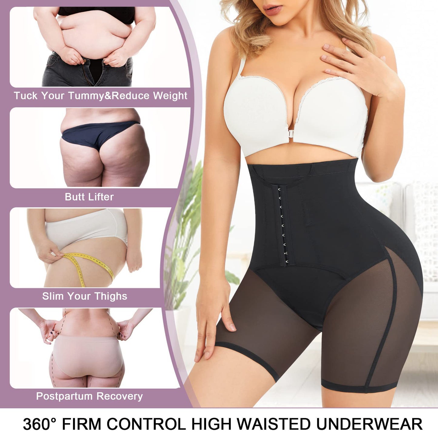 Cross-border hot-selling butt lift and body shaping briefs, high-waisted belly contouring, waist tuning, waist tuning, slim shorts, peach buttocks lifting briefs