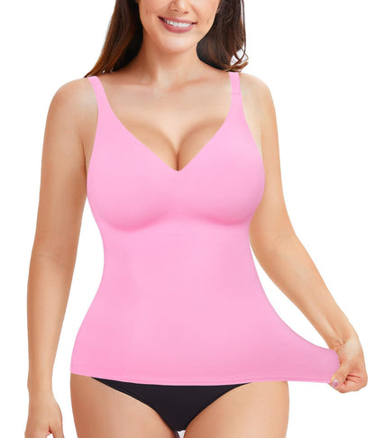 Cross-border hot-selling high-end shapewear suspenders, waist cinching, high elasticity casual V-neck high-end shapewear tops