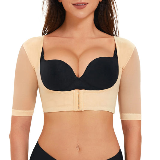 Cross-border hot selling shaping top, high-end women's breasts gathering U-neck design, sexy slim fit, five-quarter sleeve shapewear