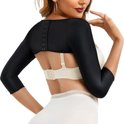 Cross-border hot-selling women's postoperative sleeves, long-sleeved sleeves, auxiliary breasts, forearm fat, with breasts, adjustable long-sleeved sleeves
