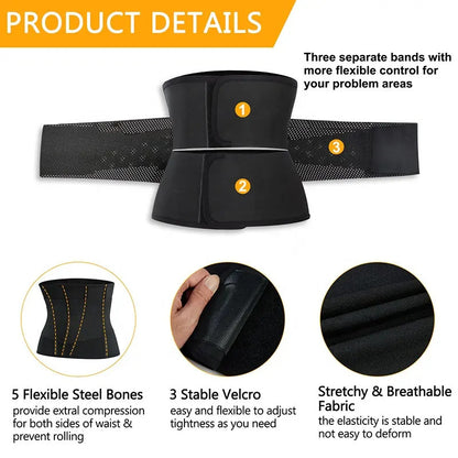 Cross-border hot-selling men's and women's plastic belts, sports and fitness, waist trainers, tight abdominal belts, slim sweat belts