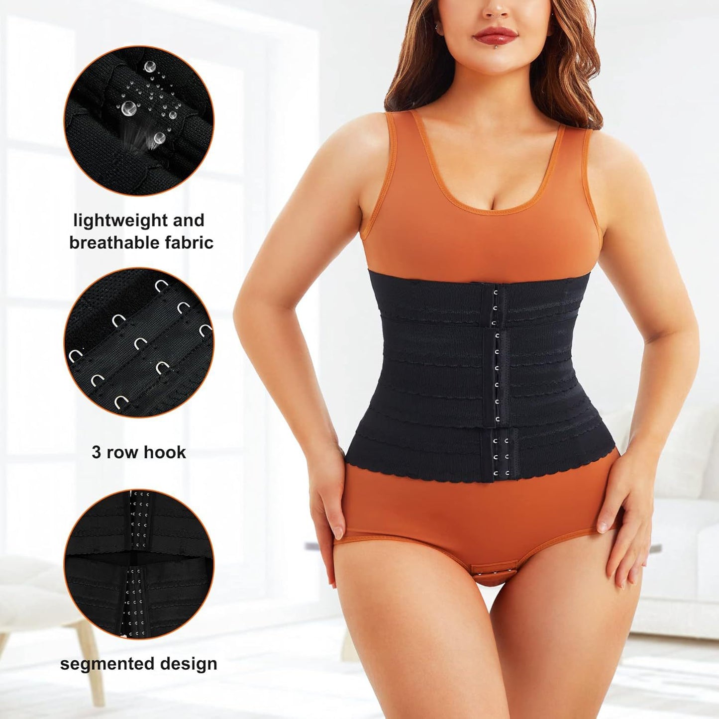 Cross-border hot-selling high-end plastic belts, sports fitness belts, breasted and upgraded waist and abdominal plastic belts