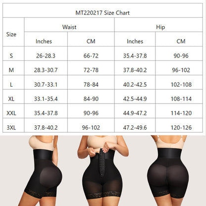 Cross-border new European and American plus-size body beauty postpartum shaping shapepants 3-breasted high-waisted tummy tuck and buttocks tuck pants
