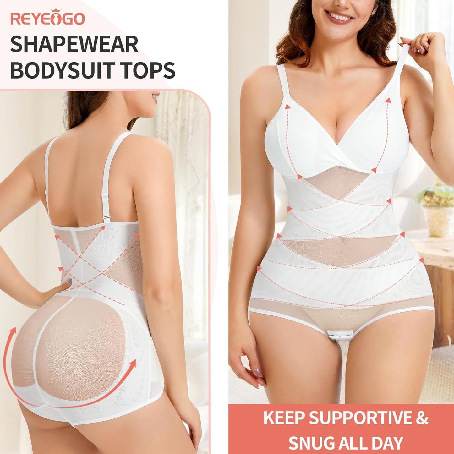 Popular hot selling body shapewear suspender V-neck cup mesh waist plastic breathable sports bodysuit