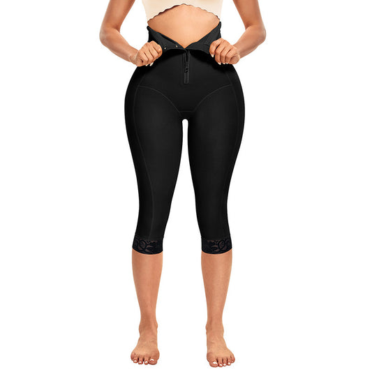 Cross-border hot selling high-waisted shaping buttock lifting pants, high-end tight slimming sports fitness waist and abdominal shaping pants