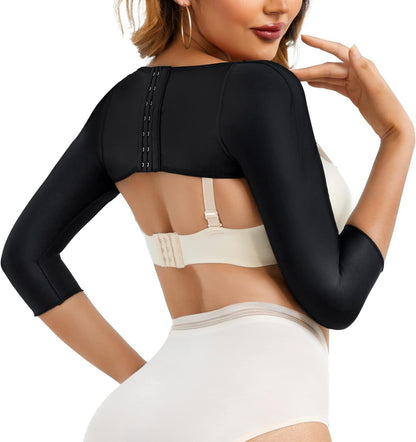 Cross-border hot-selling women's postoperative sleeves, long-sleeved sleeves, auxiliary breasts, forearm fat, with breasts, adjustable long-sleeved sleeves