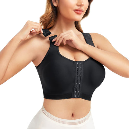 Cross-border hot-selling high-end body contouring underwear bra strap adjustable zipper design body contouring underwear
