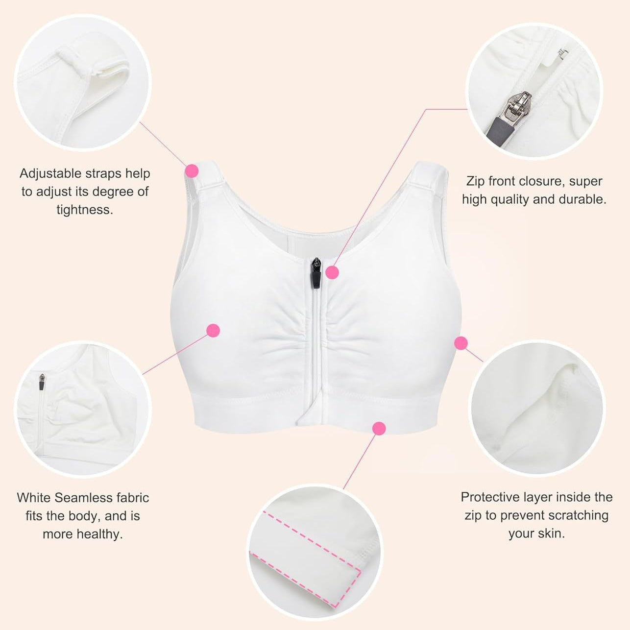 Cross-border hot-selling high-end shapewear zippers gather pull-up exercises, yoga fitness, breathable bras, shapewear underwear