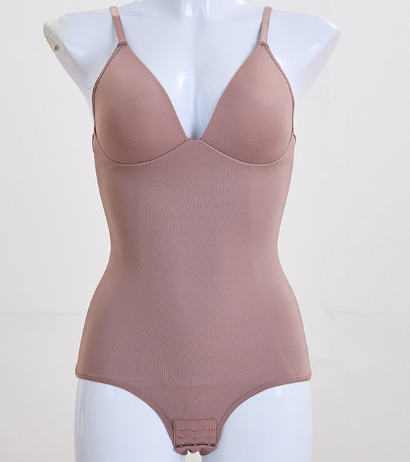 The world's most popular - high-end shapewear bodysuit, suspender V-neck, waist and abdomen, sexy shapewear