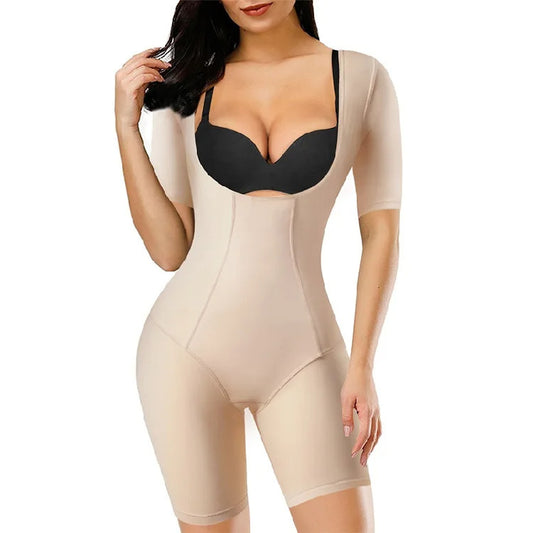 Cross-border hot selling one-piece shapewear women's neckline U-neck design sexy waist and abdomen lift hip tight shapewear bodywear