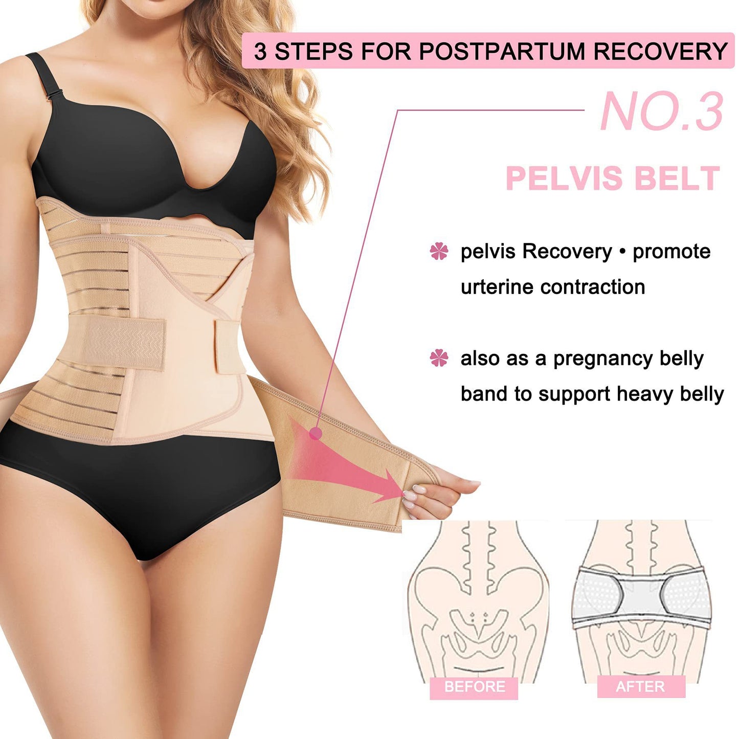 Cross-border hot sale plastic belt postpartum belly belt wrap belly belt fitness party dress slim waist trainer plastic belt