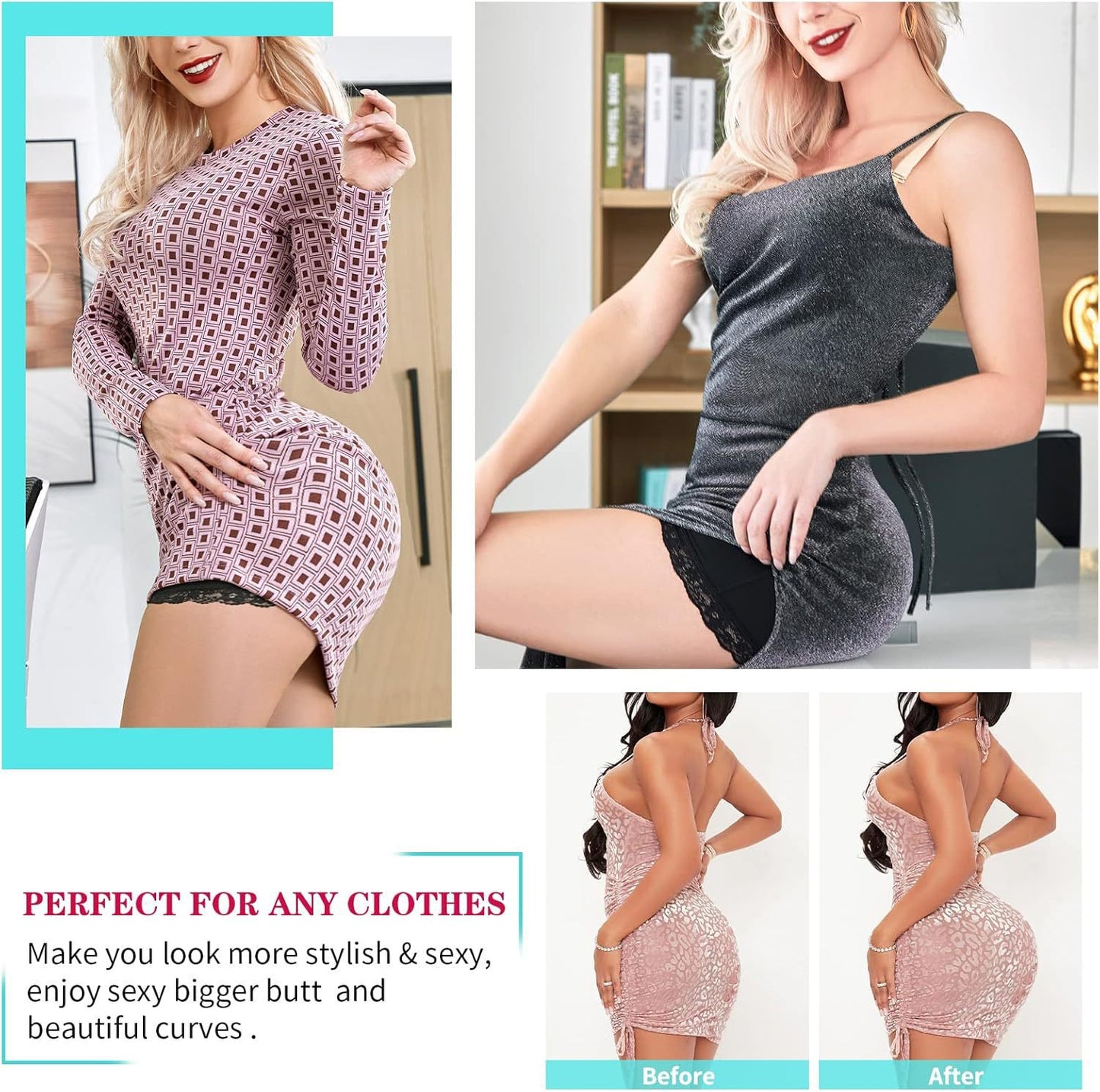 Cross-border hot sale shapewear shorts with butt pads, hip lifting, sports fitness, thighs, lace panties, shapewear shorts