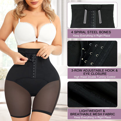 Cross-border hot-selling butt lift and body shaping briefs, high-waisted belly contouring, waist tuning, waist tuning, slim shorts, peach buttocks lifting briefs