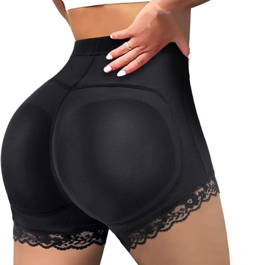 Cross-border hot sale shapewear shorts with butt pads, hip lifting, sports fitness, thighs, lace panties, shapewear shorts