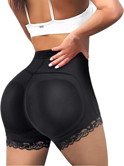 Cross-border hot sale shapewear shorts with butt pads, hip lifting, sports fitness, thighs, lace panties, shapewear shorts