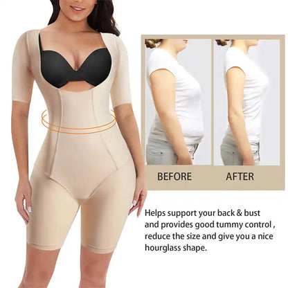 Cross-border hot selling one-piece shapewear women's neckline U-neck design sexy waist and abdomen lift hip tight shapewear bodywear