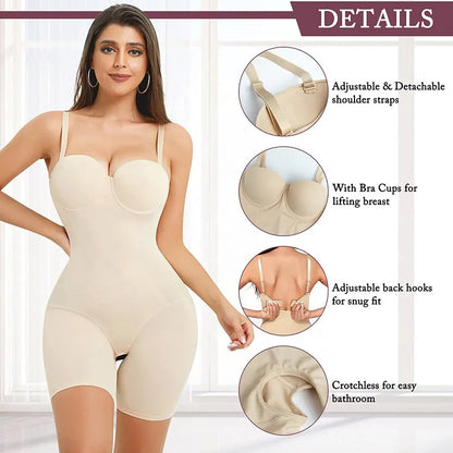 Cross-border hot sale body shaping jumpsuit suspender can be worn outside, waist, abdomen, buttocks, buttocks, slimming sports shapewear