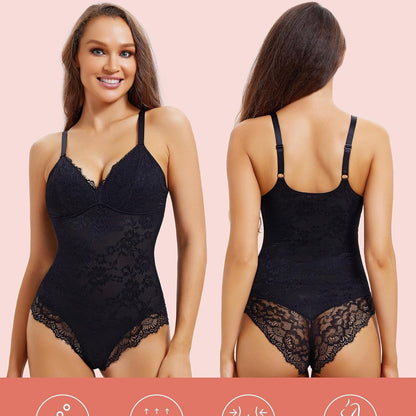 Cross-border hot-selling high-end lace shapewear bodysuits, suspenders, casual sports, waist and abdomen shapewear
