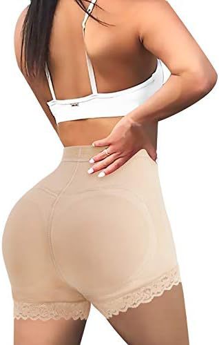 Cross-border hot sale shapewear shorts with butt pads, hip lifting, sports fitness, thighs, lace panties, shapewear shorts