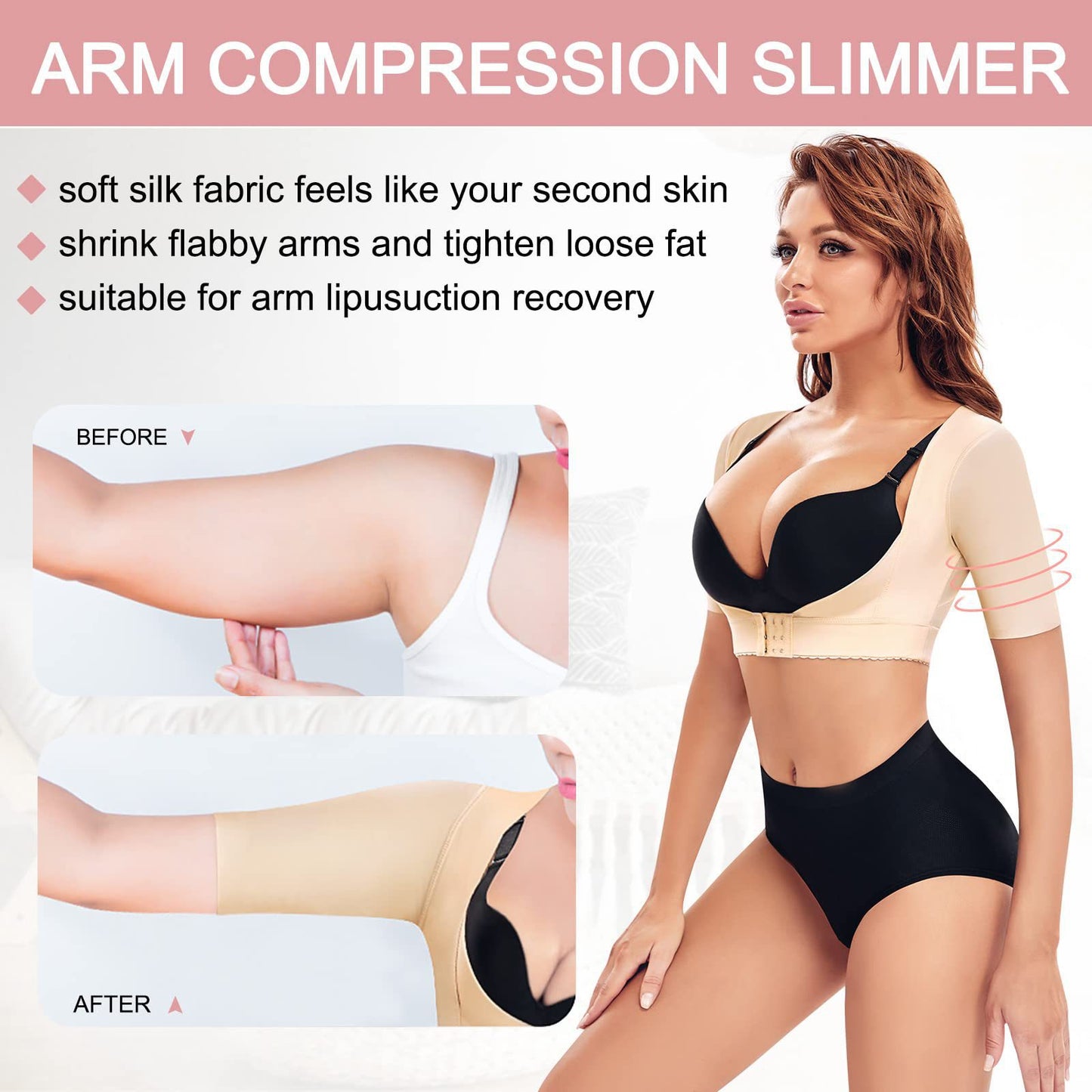 Cross-border hot selling upper arm shapewear, postoperative compression sleeves, chest slimming posture correction, and auxiliary breast shapewear
