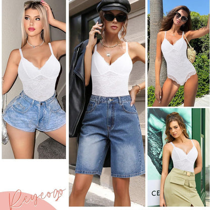 Cross-border hot-selling high-end lace shapewear bodysuits, suspenders, casual sports, waist and abdomen shapewear