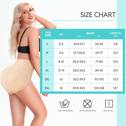 Cross-border hot sale shapewear shorts with butt pads, hip lifting, sports fitness, thighs, lace panties, shapewear shorts