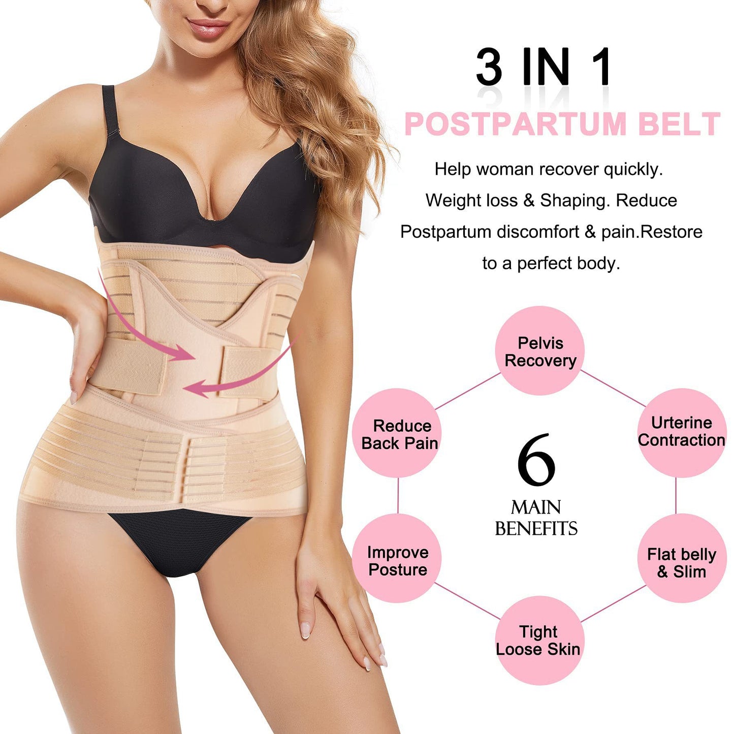 Cross-border hot sale plastic belt postpartum belly belt wrap belly belt fitness party dress slim waist trainer plastic belt