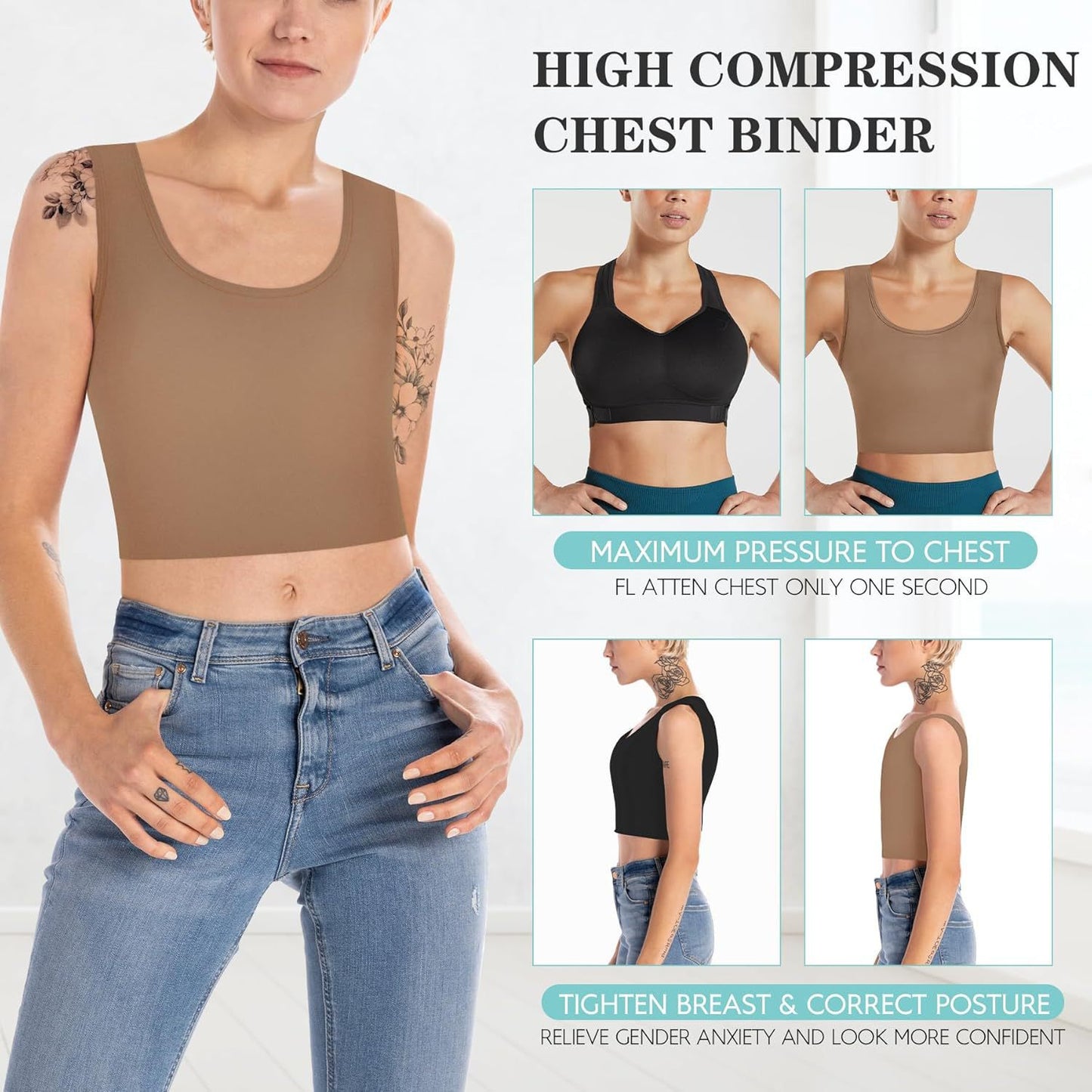 Cross-border hot selling lady tomboy bra athleisure seamless underwear wear multi-colored big breasts to show off small bras