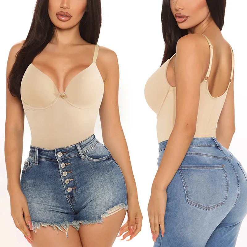 Cross-border hot-selling shapewear body-shapes, high-end slim tight-fitting, waist-tight, hip-lifting, suspender shapewear body-shapes